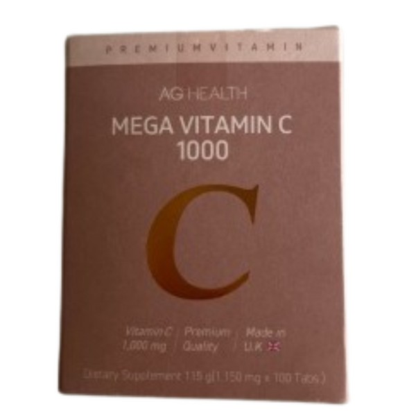 Anguk Health [Sent in safe packaging] Anguk Health Mega Vitamin C 1000 1150mg x 100 tablets, I agree, 1 piece, 100 pieces / 안국건강 [안전포장 발송] 안국건강 메가 비타민C 1000 1150mg x 100정, 동의합니다., 1개, 100개