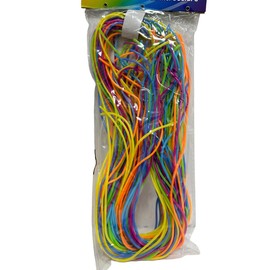 Play More Scoubidou Wires, 28 pcs, 100 cm, Plastic Craft Cord in Assorted Colors