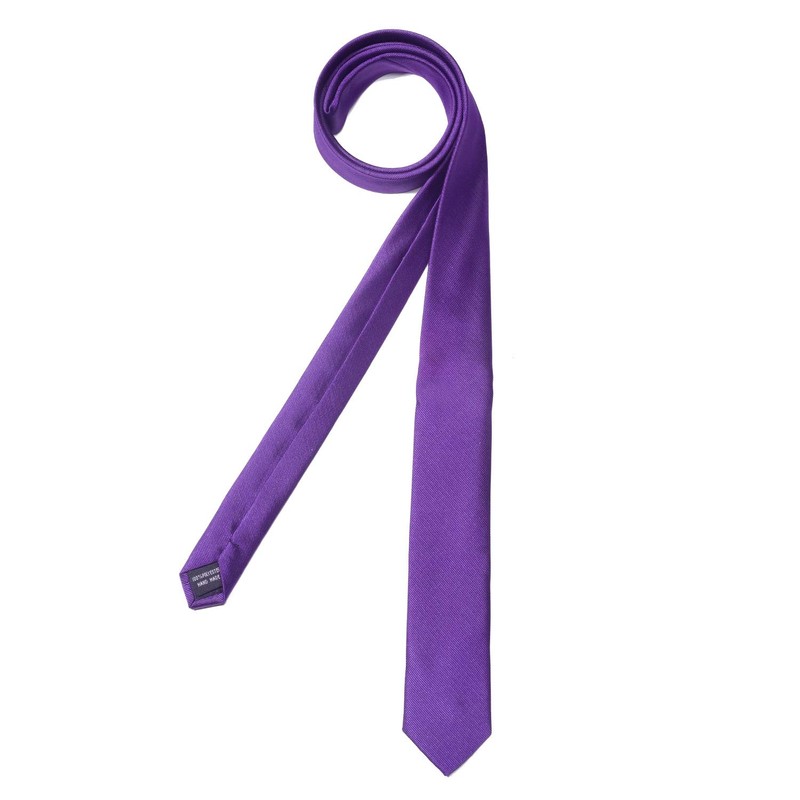DonDon men's slim tie, 5 cm, plain, matt, shiny and