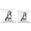 Sitting Dog Tibetan Terrier Throw Pillow