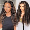 Highlight Deep Wave Lace Front Wigs Human Hair 22 Inch