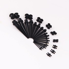 Huacan Ear Tapers Stretching Kit 36Pcs Acrylic Ear stretchers Tunnels 1.6mm-10mm