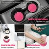 OUZORP Car Cup Coasters Rose RED 2 Pack with Push