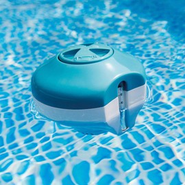 2 In 1 Floating Swimming Pool Chlorine Dispenser And Thermometer