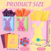 FYSUIMU 24 Set Easter Bunny Paper Treat Bags with Tissue