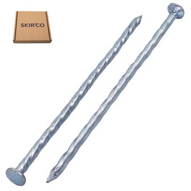 SKIR'CO (50 pcs) Square Twisted Steel Nails 4.0 x 120 mm, Zinc Plated Steel Nails, Woodworking Nails, Square Twist Nails