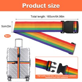 Luggage Straps, 6PCS Luggage Suitcase Straps, Adjustable Bag Strap, Packing Belts for Travel Suitcase Baggage
