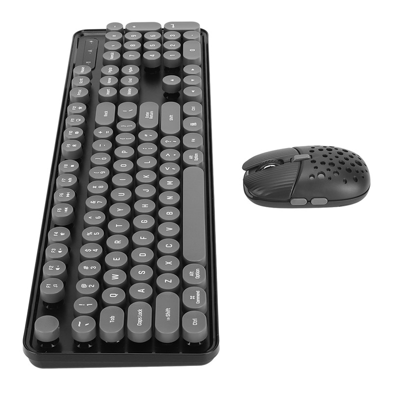 Wireless Keyboard and Mouse Combo Pure Color Retro 2.4G Wireless
