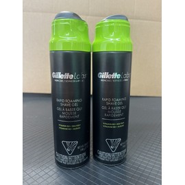 Gillette TWIN PACK Gillette Labs Skin Care Rapid Foaming Shave Gel 7 Oz. 198g Each New