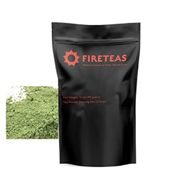 FIRE TEAS Sugar Free Matcha Tea with Stevia - Naturally Sweetened Green Tea Powder - Made in the USA)