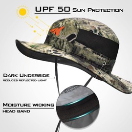 KastKing Sol Armis UPF 50 Boonie Hat for Sun Protection, Fishing , Paddling, Rowing, Kayaking, Beach & Hiking ,Multi-Purpose
