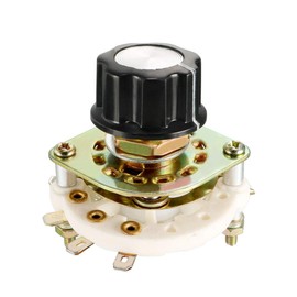 uxcell 1P8T 1 Pole 8 Throw 1Deck Band Channel Rotary Switch Selector with Plastic Knob