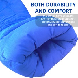 OxyMed Cryogenic Gloves Low Temperature LNG Liquid Nitrogen Protective Gloves Cold Storage Safety and Warmth Gloves, Blue (38cm)