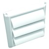 Lambro 1423W White Plastic Louvered Vent, 4-Inch