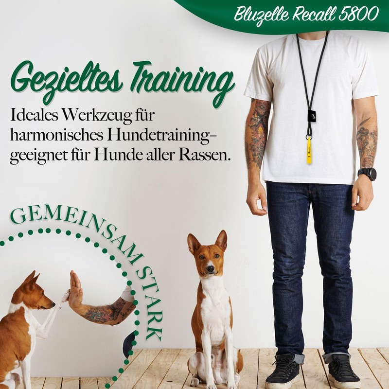 bluzelle Recall 5800 Professional Dog Whistle with Strap for Dog