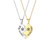 JewelryWe Jewellery 2 Pairs Necklace, Partner Necklaces, Friendship Necklaces, Partner