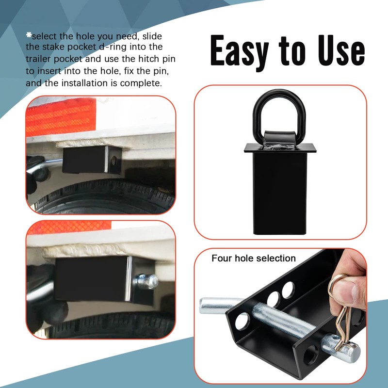 Stake Pocket D Ring, D Ring Stake Pocket Tie Down,