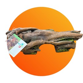 Natural Liana Hide Cave for Reptiles, 36.5x16x11cm, Terrarium Decoration for Lizards and Snakes