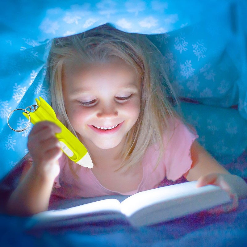 Haconba 100 Packs Helicopter Flashlight Keychain Rocket Flashlight Keychain for