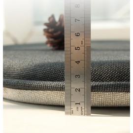 Greenjin Round Chair Cushion with Ties Set of 2 Anti Slip Stool Cushion for Kitchen Dining Chair Seat Pad 13 Inch for High Stool Bistro Bar Black