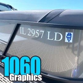 1060 Graphics - Custom Boat Registration Numbers & Letters (Two Sets) Marine Vinyl Lettering Stickers, PWC, Watercraft Decals