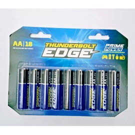Thunderbolt Edge 18 Pack AA Batteries 1.5V with Extended Life Technology