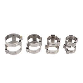4 Pcs Air Conditioning Hose Clamps Stainless Steel AC Pipe Joint Cinch Clamp Rings Crimp Pinch Fitting for R134 G6 G8 G10 G12 Tube