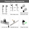 TSMST 5.5FT Sliding Barn Door Hardware Kit, Stainless Steel Heavy