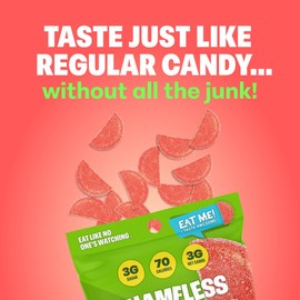 Shameless Snacks - Healthy Low Calorie Snacks, Low Carb Keto Gummies (Gluten Free Candy) - 6 Pack Wassup Watermelon