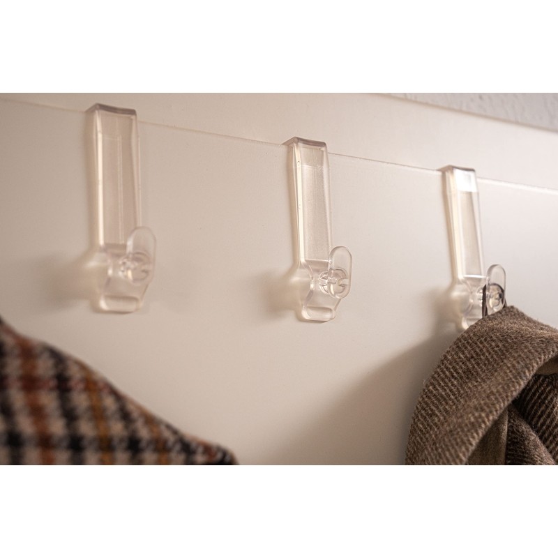 SOMA Door Hooks Transparent 14 mm Set of 10 for