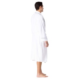 Fishers Finery Men's EcoFabric Resort Terry Robe - Full Length (White, L/XL)