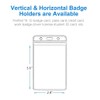 YENGON 5 Pcs Vertical ID Badge Holder, Premium Clear Plastic