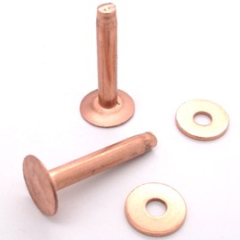 1" Pack Of 50 #9 Copper Rivets & Burrs