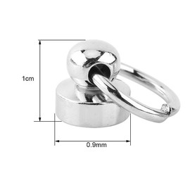 Fdit Metal Button Rivets, Pack of 10 Brass Silver Rivet DIY Leather Craft Metal Rivets with Pull Ring Buckle for Bags Belts Leather Bracelets Shoes Boots Handbags