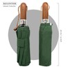 KELINTER® Wooden Handle Windproof Folding Umbrella with Auto Open and
