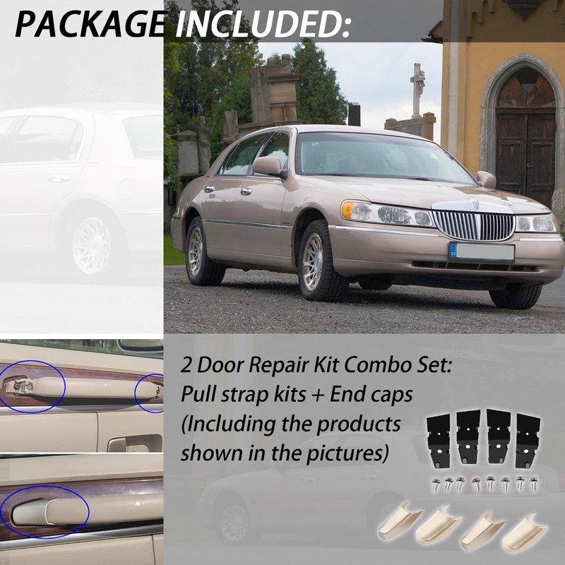 XYgdhqpt Pull Strap 2 Door Repair Kit Combo Set Compatible