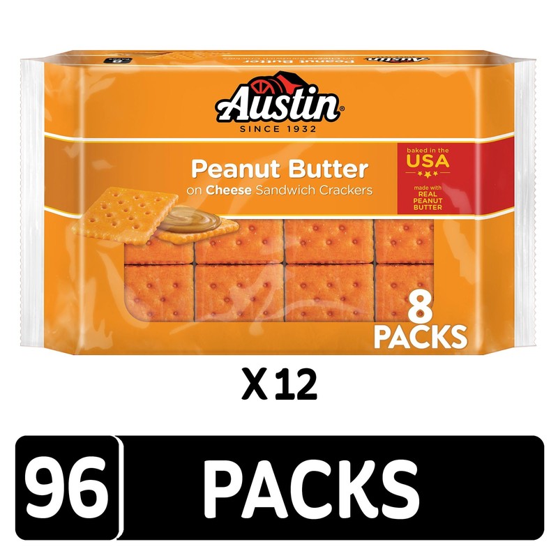 Austin Sandwich Crackers, Single Serve Snack Crackers, Office and Kids