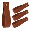 ABOOFAN 4Pcs Leather Hanging Straps Wall Hooks for Towels Clothes