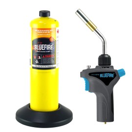 BLUEFIRE Metal Trigger Start MAPP MAP Propane Gas Welding Torch Plumbing HVAC US - Torch with MAPP gas kit