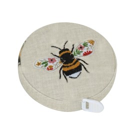 Hobby Gift Tape Measure - Retractable Fabric Covered Sewing Tape Measure - 150cm/60 inch - Bees