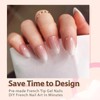 Ballet Short Fake Nails Set - 150Pcs Pink Gradient French