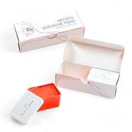 Art Whale Gouache Metallic GM Red Refills (50ml/1.7oz)|Intense Pigments, Easy Color Refill (2 pcs.)