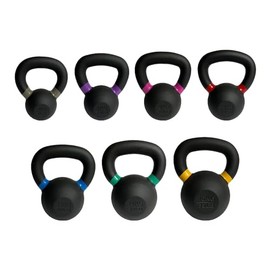 Fitness First Powder Coated Cast Iron Kettlebell - Powder Coated for Durability, Available in Multiple Weights - Ideal for Strength Training and Conditioning (16 kg)