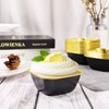 Cupcake Cups with Lids, EUSOAR 8oz 50pcs Disposable Desserts Flan,
