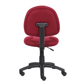 Boss Office Products Perfect Posture Delux Fabric Task Chair without Arms in Burgundy