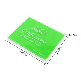 Lsushine Craft Ink Pad Stamps, DIY for Paper, Scrapbooking, Wood Fabric,Finger Ink Pads for Kids(Light Green)
