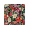 Caspari Dutch Floral Black Square Paper Dinner Plates - Includes