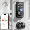 Ulecoce Keyless Entry Door Lock Built-in WiFi with Handle Set,