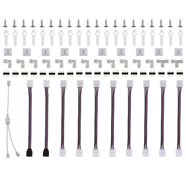 Universal 75Pcs 4Pin RGB 5050 LED Connectors LED Strip Light