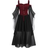 Women's Gothic Punk Style Off-the-shoulder Butterfly Sleeve Easter Cosplay Party